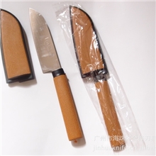 黑08合仔果刀树皮合仔刀旅游盒刀烧烤配刀BBQ用刀