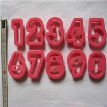 厂家直销塑料制品日用广告促销品厨房用品创意数字饼干模批发