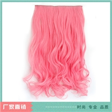 兰媚儿一片式波浪卷接发片挑染原宿无痕中长卷发片高温丝PJ21
