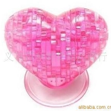 3D立体爱心水晶积木拼图/超纸板拼图/水晶拼图/D