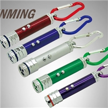 厂家直销带电池钥匙扣3功能LED礼品手电迷你小手电方便携带