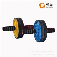 【厂家直销】强奔健腹轮双轮腹肌器健腹轮送垫子室内健身器材