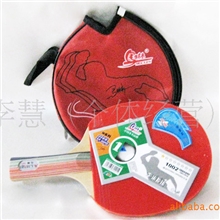 批发零售马琳一星乒乓球拍（红面、木制）