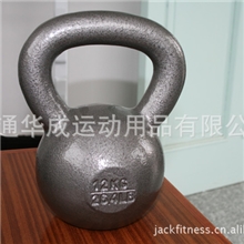 厂家直供灰色垂纹(EN71)喷漆壶铃KETTLEBELL健身器材