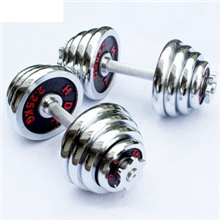 家用一对足重,15KG,20kg,30KG电镀哑铃红字黑漆丝光杆