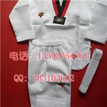 生产加工跆拳道服儿童全棉黑红领跆拳道道服成人道服
