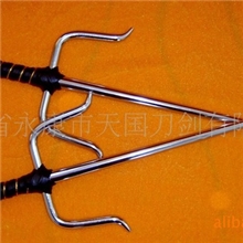 厂家直销圆形武夫子功夫尺SAI/铁尺/浪人叉/空手道叉