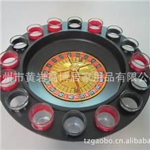 16孔俄罗斯转盘酒杯游戏酒吧游戏转盘游戏酒吧轮盘