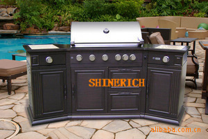 直销豪华高档豪宅花园别墅庭院烧烤炉BBQ，燃气无烟远红外线炉头