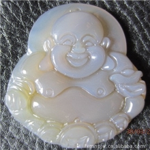 天然玛瑙项饰大肚弥勒佛品质保证定做加工