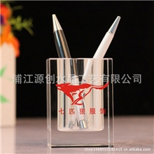 厂家专业定制水晶笔筒水晶广告笔筒创意礼品可刻公司LOGO