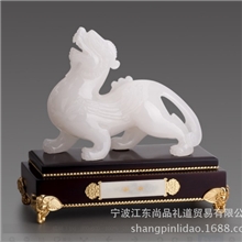 A级阿富汗白玉貔貅摆件高档商务礼品馈赠玉器礼品