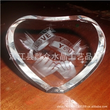 【厂家直销】迷你LOVE心形水晶家居饰品水晶工艺摆件