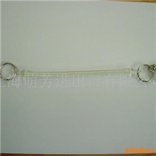 供应包丝线塑料弹簧钥匙防盗扣/防盗钥匙链