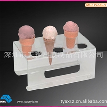 亚克力甜筒陈列架，冰箱甜品陈列架，亚克力冰淇淋展示架