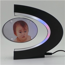 火爆礼品磁悬浮C形相框悬浮旋转相框节庆礼品亚克力相框