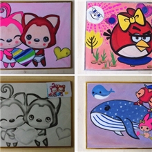 H0823DIY动漫彩绘涂鸦画水粉画;彩笔画美术用品
