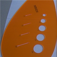 6408B透明磨砂黄色服装曲线尺袖窿尺扣尺服装定规尺