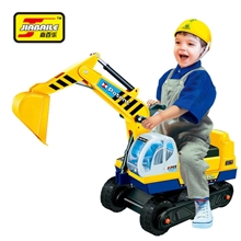 嘉百乐儿童可坐可骑乘挖土工程车配帽乘坐挖掘机138玩具批发