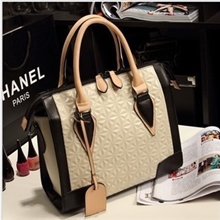 2013夏季新款OL复古菱格撞色手提包百搭格纹单肩斜挎女包大包