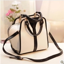 2013秋冬新款韩国潮包撞色拼接复古立体单肩斜挎手提包包