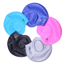 海韵星护耳泳帽专柜正品防水游泳帽时尚护耳游泳帽
