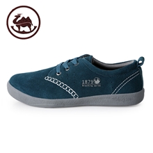 正品男鞋滑板鞋运动鞋真皮磨砂休闲鞋头层反绒牛皮时尚韩板鞋