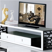柜式电视柜电视台地柜10mm喷黑钢化玻璃电视台钢琴烤漆柜