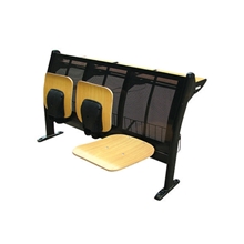 豪华钢网阶梯教学椅折叠写字桌网椅