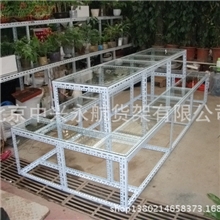 梯形中岛万能角钢展示架可按要求定做不同规格花卉专用架子