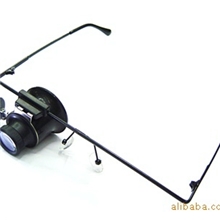 带LED光源眼镜式钟表放大镜（20倍双层光学镜片）,9892