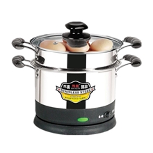 厂家批发伟能多功能电热汤锅电火锅不锈钢电蒸锅电煮锅家电供应