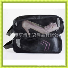 深圳鞋袋厂家供应黑色尼龙鞋袋手提防水透气鞋包旅行收纳鞋袋