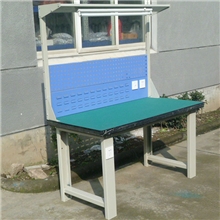 批发宁波震奥工作台轻型背板带灯架工作台装配工作台厂家直销