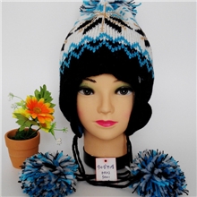 冬季潮帽三彩大球金丝帽冬天女士加厚新款针织毛线流行帽子批发