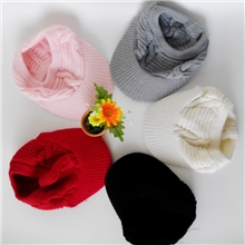 冬季潮帽纯色空顶女士潮帽冬天女士新款针织毛线帽流行帽子批发