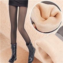 冬季新款网纱假透肉打底裤双层不倒绒加厚踩脚裤保暖九分裤袜混批