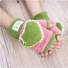 新款卡通半指手套时尚爱心手套冬季韩版保暖手套手套厂家批发