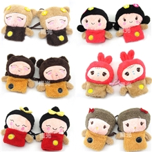 新品爆款卡通手套个性保暖卡通手套女韩版半指卡通手套批发