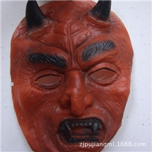 【热销产品】万圣节节庆用品整蛊吓人恐怖面具带角面具批发