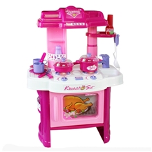 儿童玩具过家家多功能厨房餐具台厨具灯光声音008-26雄城海之园