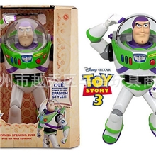 外贸玩具迪士尼玩具动员3电动声光玩具巴斯光年关节动展翅30c