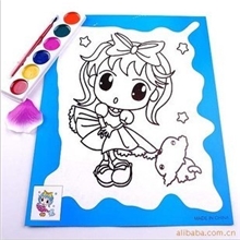 批发供应油画水彩画DIY儿童工艺金粉画