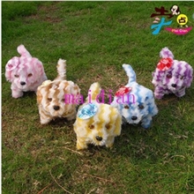 供应电动狗/倒退狗电动狗玩具狗条纹狗带帽颜色混装