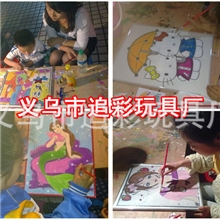 填图涂鸦沙画画架多啦A梦校园饰品画展涂鸦