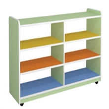 幼儿园家具批发、幼儿园储物收纳架、木制六格无背分区架