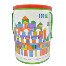 儿童娱乐益智玩具100粒装桶装积木安全塑料全场混批