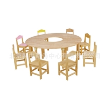 现货热销太阳圆形桌幼儿园桌子