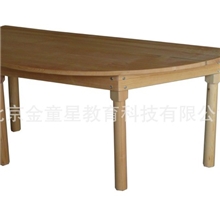 批发幼儿园实木半圆桌学校圆桌课桌儿童课桌课桌椅