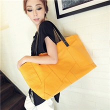 大厂直供2013秋季新款欧美糖果色休闲拼接PU女单肩包潮手提大包